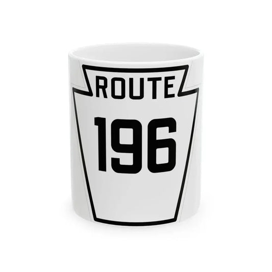 PA-196 1926 (Pennsylvania) (Road Sign) White Coffee Mug 11oz - Go Mug Yourself