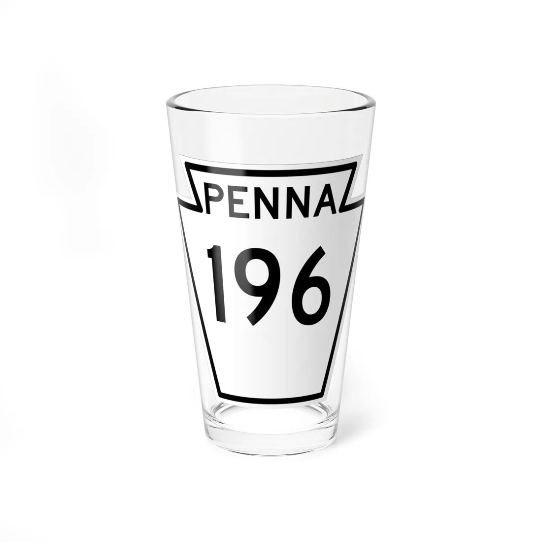 PA-196 1948 (Pennsylvania) (Road Sign) Pint Glass 16oz 16oz - Go Mug Yourself