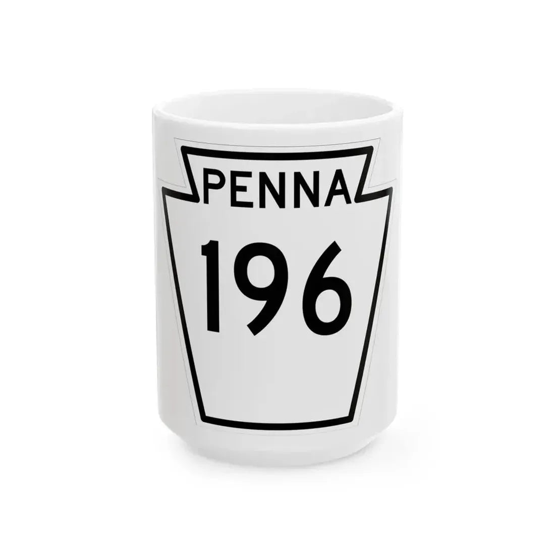 PA-196 1948 (Pennsylvania) (Road Sign) White Coffee Mug 15oz - Go Mug Yourself