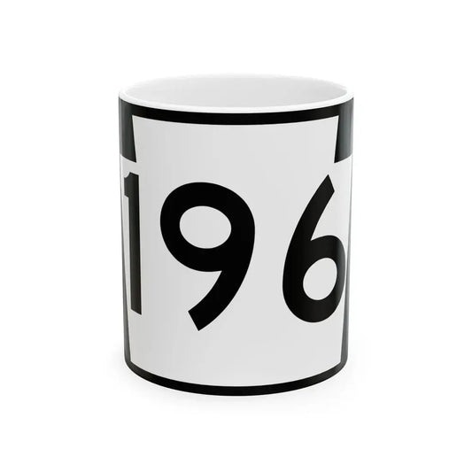 PA-196 (Pennsylvania) (Road Sign) White Coffee Mug 11oz - Go Mug Yourself