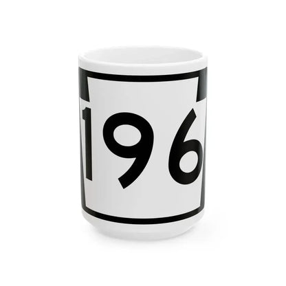 PA-196 (Pennsylvania) (Road Sign) White Coffee Mug 15oz - Go Mug Yourself