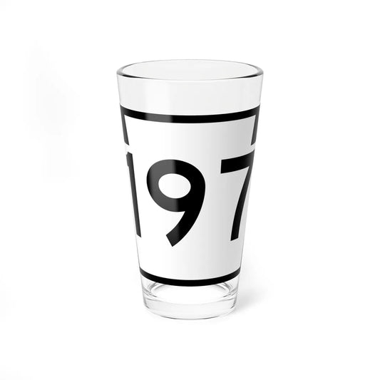 PA-197 (Pennsylvania) (Road Sign) Pint Glass 16oz 16oz - Go Mug Yourself