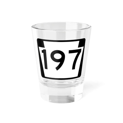PA-197 (Pennsylvania) (Road Sign) Shot Glass 1.5oz 1.5oz - Go Mug Yourself