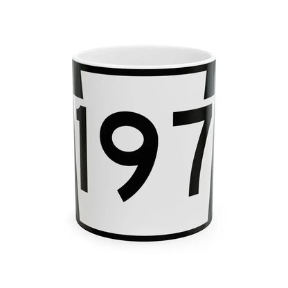 PA-197 (Pennsylvania) (Road Sign) White Coffee Mug 11oz - Go Mug Yourself
