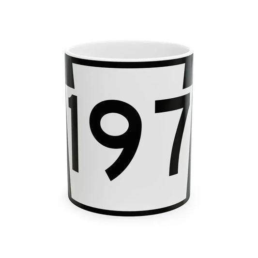 PA-197 (Pennsylvania) (Road Sign) White Coffee Mug 11oz - Go Mug Yourself