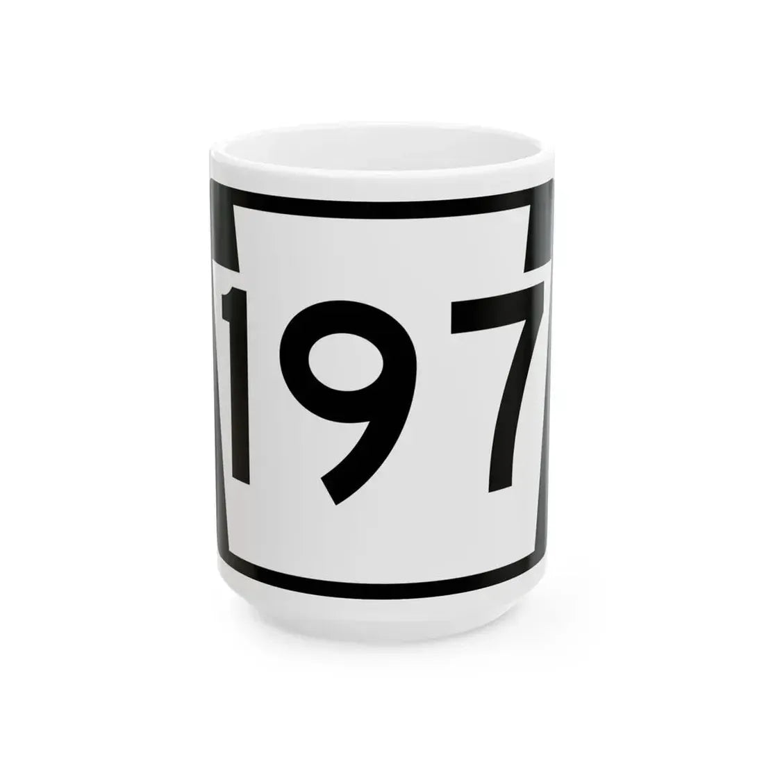 PA-197 (Pennsylvania) (Road Sign) White Coffee Mug 15oz - Go Mug Yourself