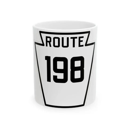 PA-198 1926 (Pennsylvania) (Road Sign) White Coffee Mug 11oz - Go Mug Yourself