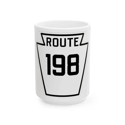 PA-198 1926 (Pennsylvania) (Road Sign) White Coffee Mug 15oz - Go Mug Yourself