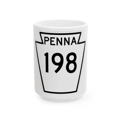 PA-198 1948 (Pennsylvania) (Road Sign) White Coffee Mug 15oz - Go Mug Yourself
