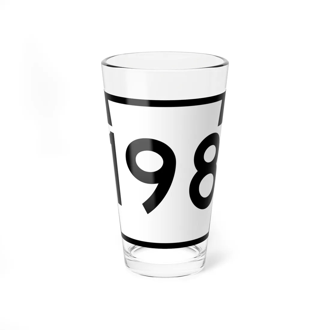 PA-198 (Pennsylvania) (Road Sign) Pint Glass 16oz 16oz - Go Mug Yourself