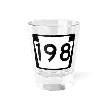 PA-198 (Pennsylvania) (Road Sign) Shot Glass 1.5oz 1.5oz - Go Mug Yourself