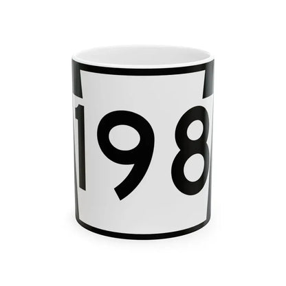 PA-198 (Pennsylvania) (Road Sign) White Coffee Mug 11oz - Go Mug Yourself