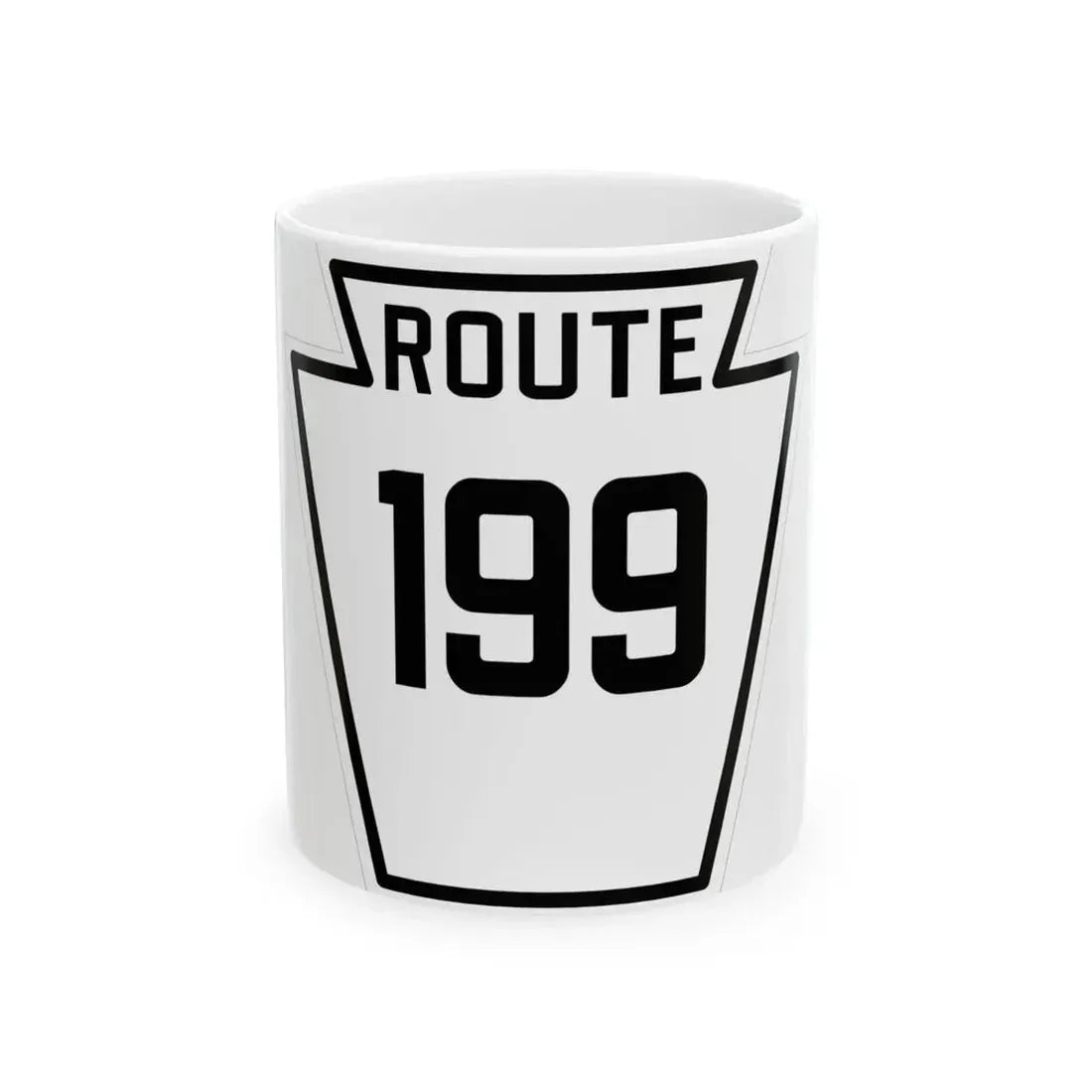 PA-199 1926 (Pennsylvania) (Road Sign) White Coffee Mug 11oz - Go Mug Yourself
