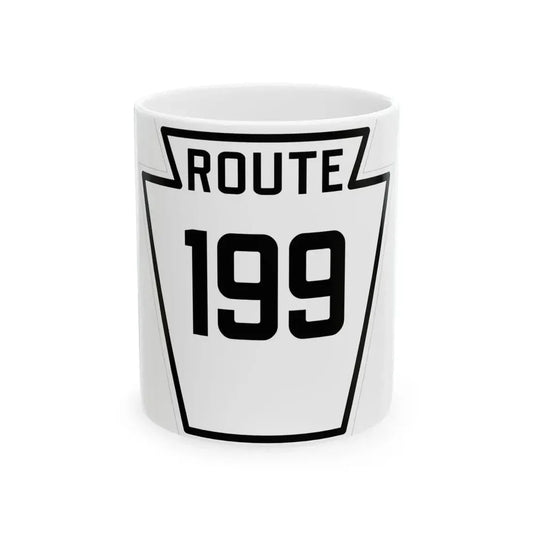 PA-199 1926 (Pennsylvania) (Road Sign) White Coffee Mug 11oz - Go Mug Yourself