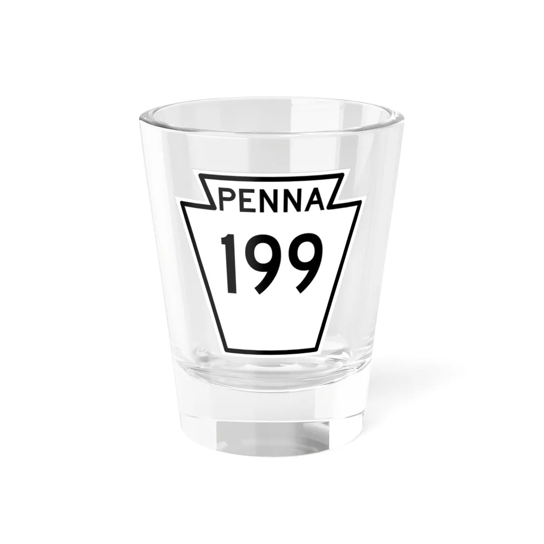 PA-199 1948 (Pennsylvania) (Road Sign) Shot Glass 1.5oz 1.5oz - Go Mug Yourself