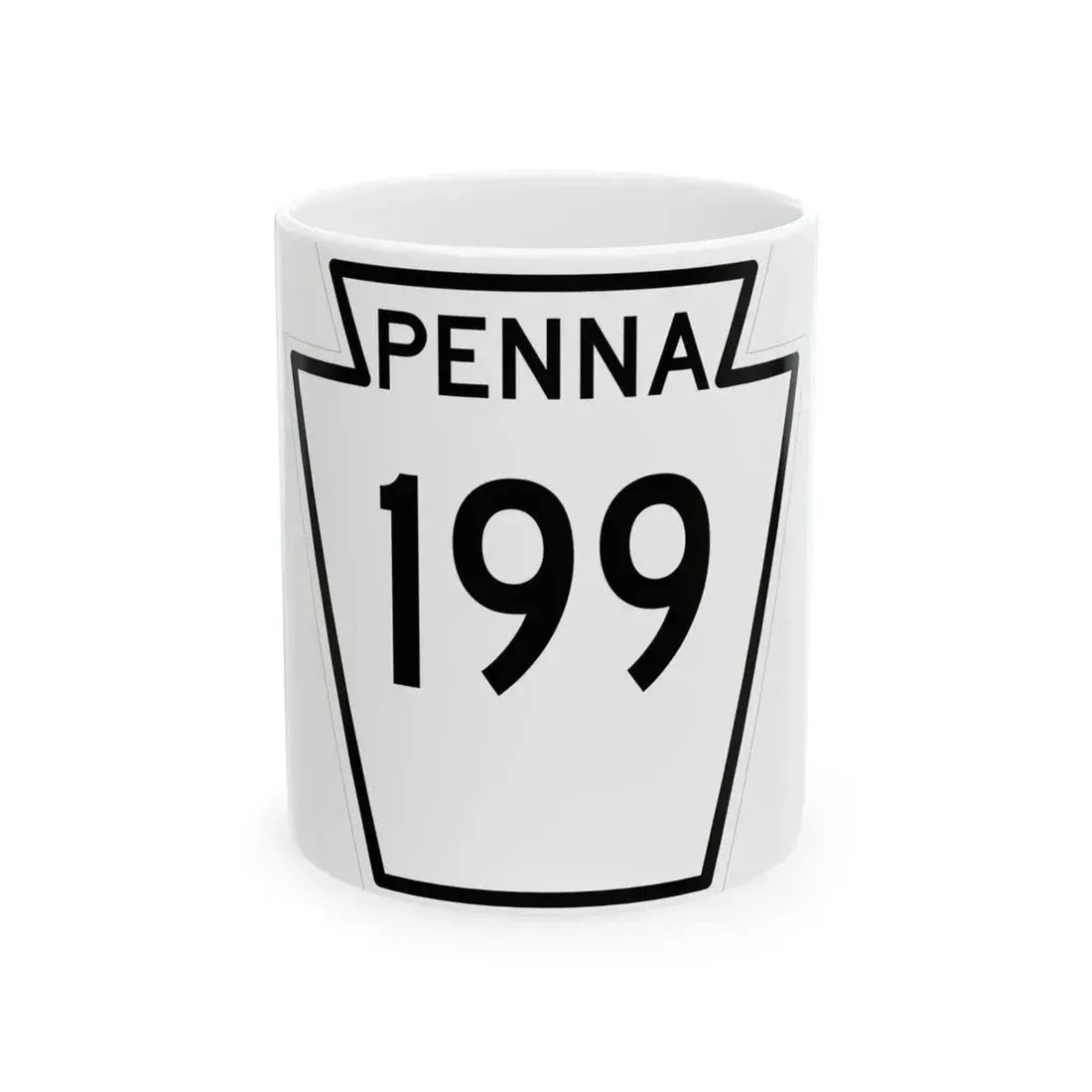 PA-199 1948 (Pennsylvania) (Road Sign) White Coffee Mug 11oz - Go Mug Yourself