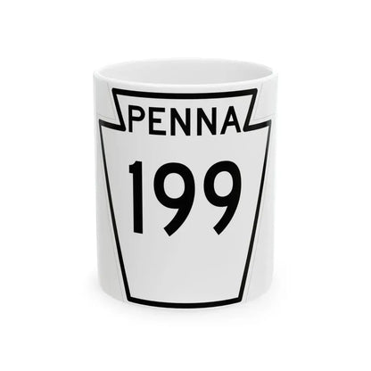 PA-199 1948 (Pennsylvania) (Road Sign) White Coffee Mug 11oz - Go Mug Yourself