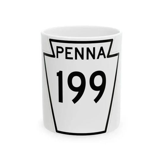 PA-199 1948 (Pennsylvania) (Road Sign) White Coffee Mug 11oz - Go Mug Yourself