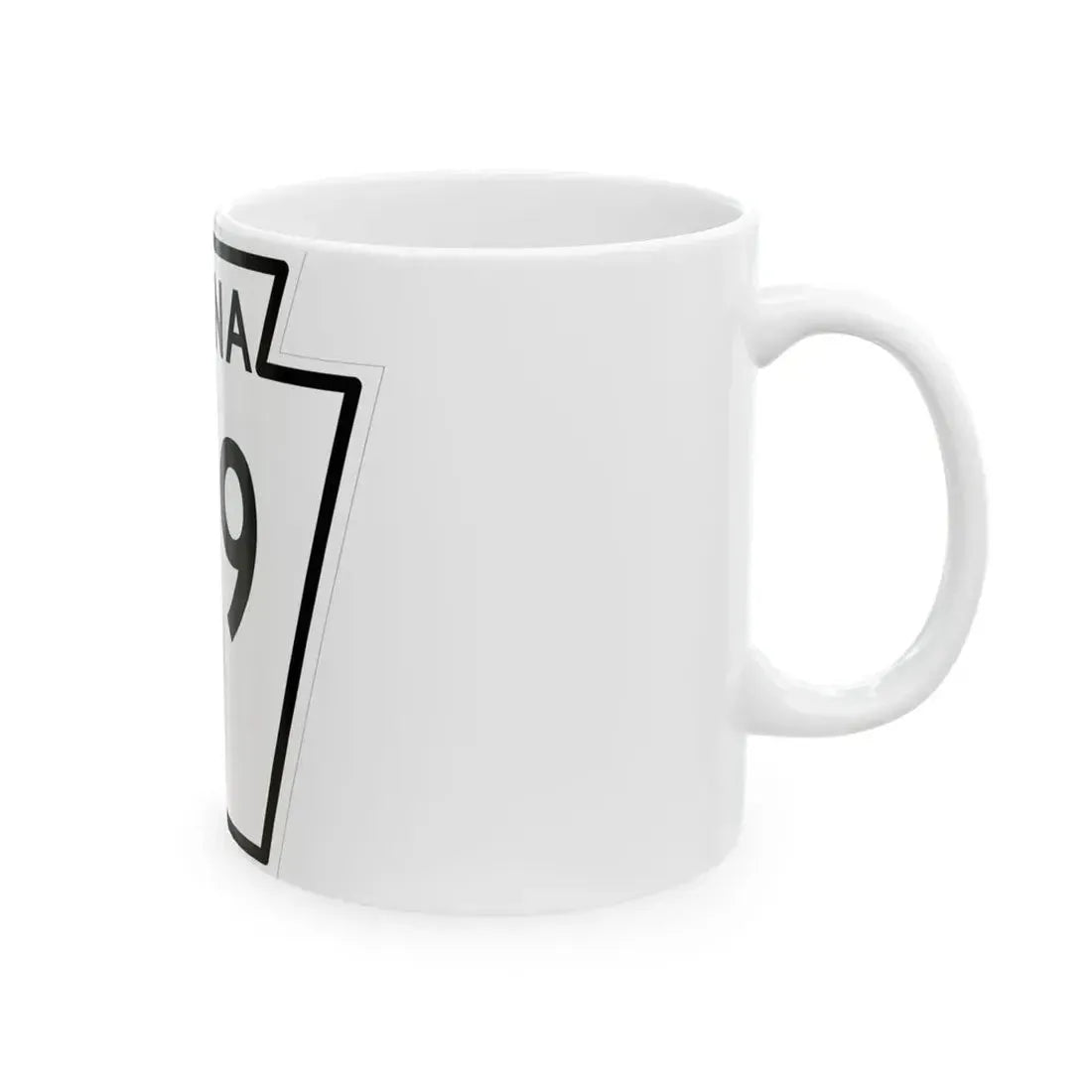 PA-199 1948 (Pennsylvania) (Road Sign) White Coffee Mug - Go Mug Yourself