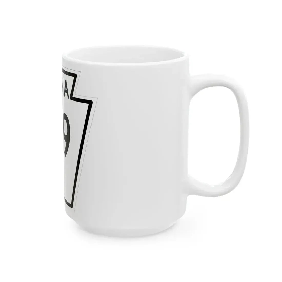 PA-199 1948 (Pennsylvania) (Road Sign) White Coffee Mug - Go Mug Yourself