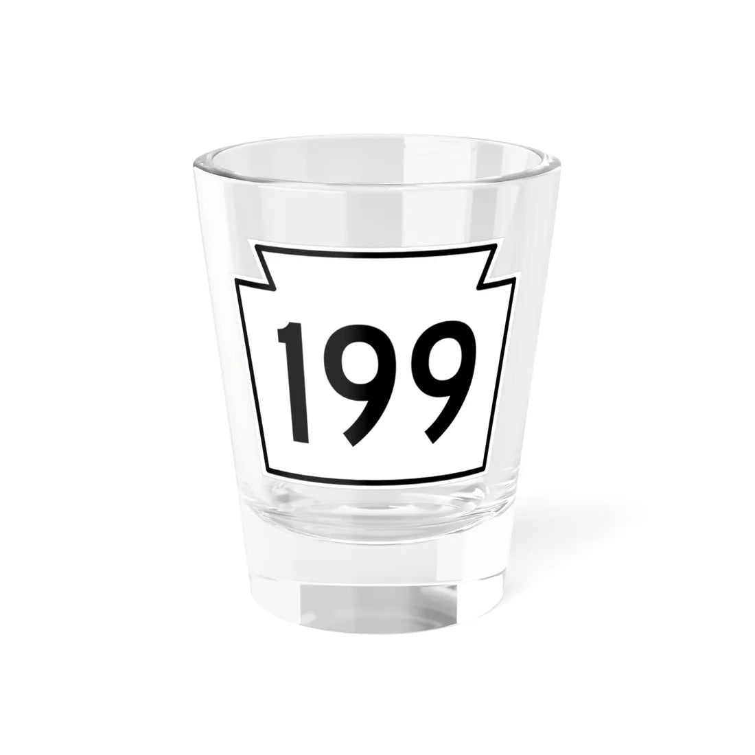 PA-199 1962 (Pennsylvania) (Road Sign) Shot Glass 1.5oz 1.5oz - Go Mug Yourself
