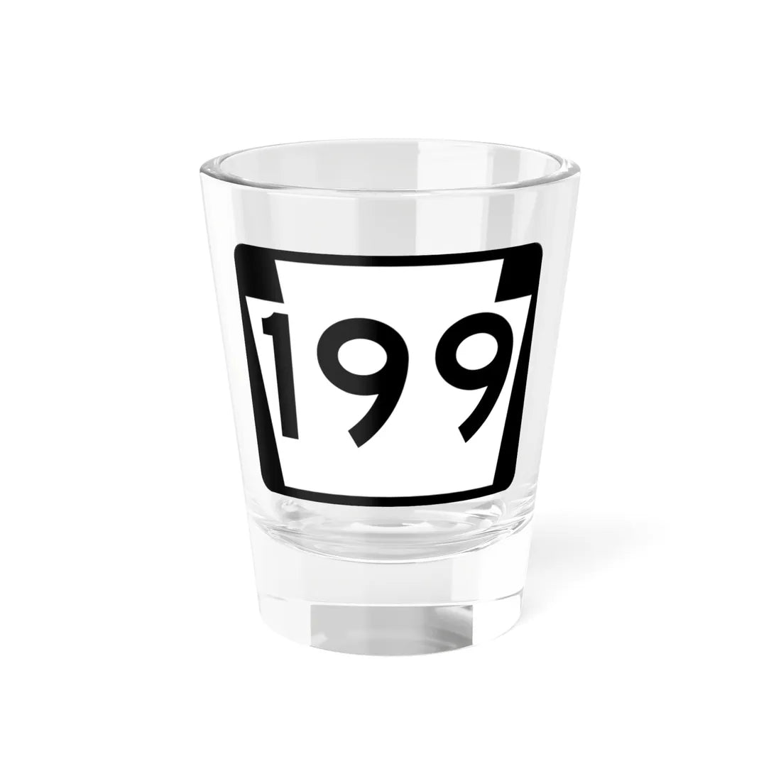 PA-199 (Pennsylvania) (Road Sign) Shot Glass 1.5oz 1.5oz - Go Mug Yourself