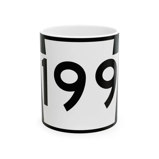 PA-199 (Pennsylvania) (Road Sign) White Coffee Mug 11oz - Go Mug Yourself
