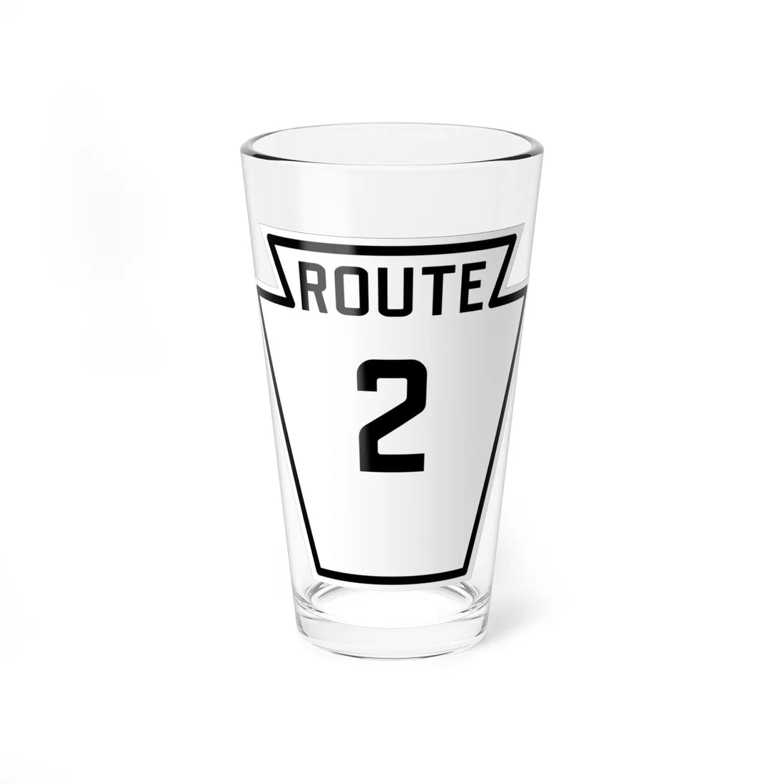 PA-2 1926 (Pennsylvania) (Road Sign) Pint Glass 16oz 16oz - Go Mug Yourself
