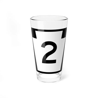 PA-2 (Pennsylvania) (Road Sign) Pint Glass 16oz 16oz - Go Mug Yourself