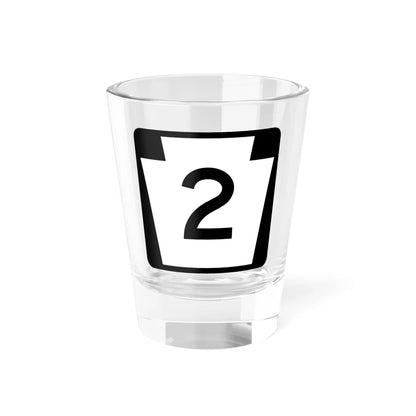 PA-2 (Pennsylvania) (Road Sign) Shot Glass 1.5oz 1.5oz - Go Mug Yourself