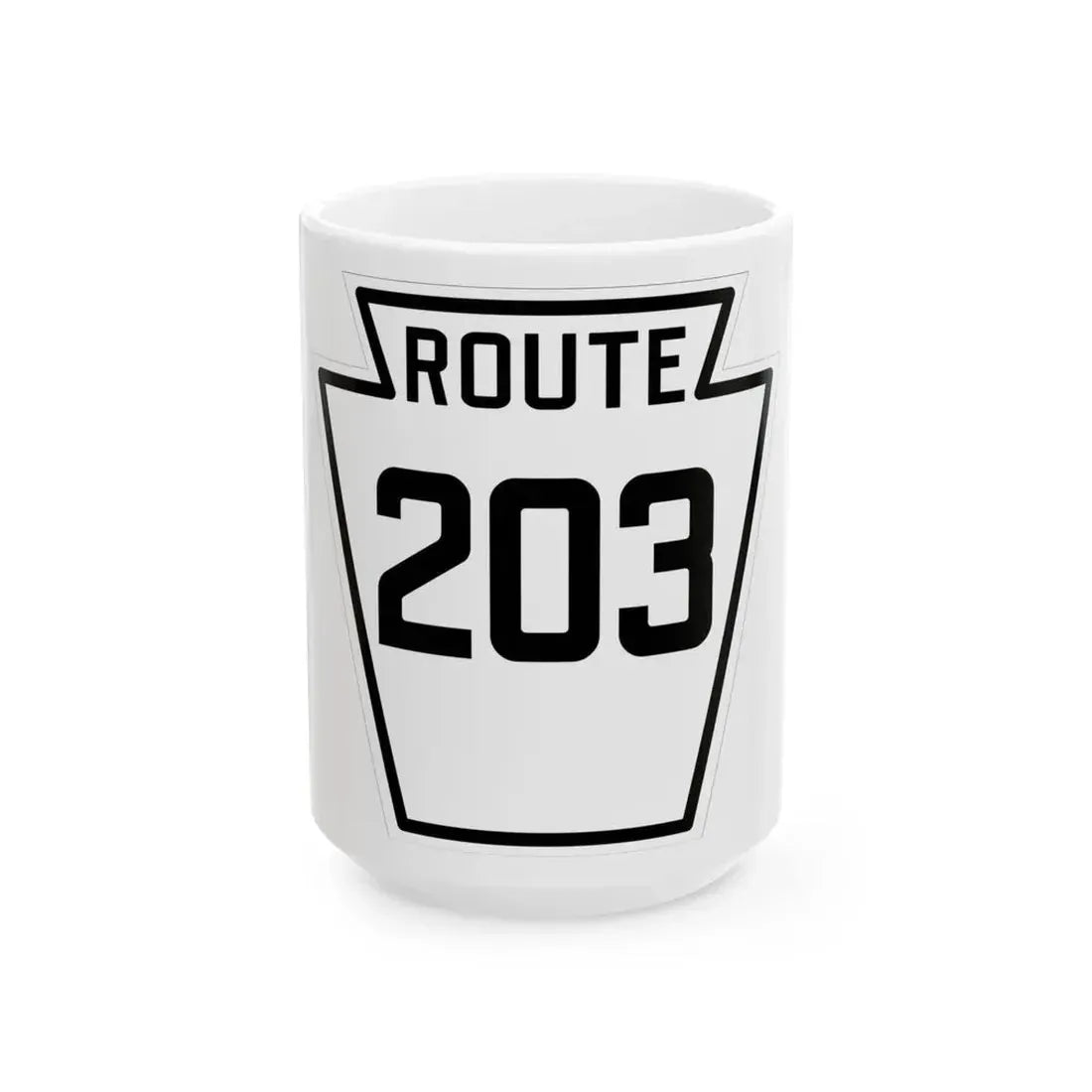 PA-203 1926 (Pennsylvania) (Road Sign) White Coffee Mug 15oz - Go Mug Yourself