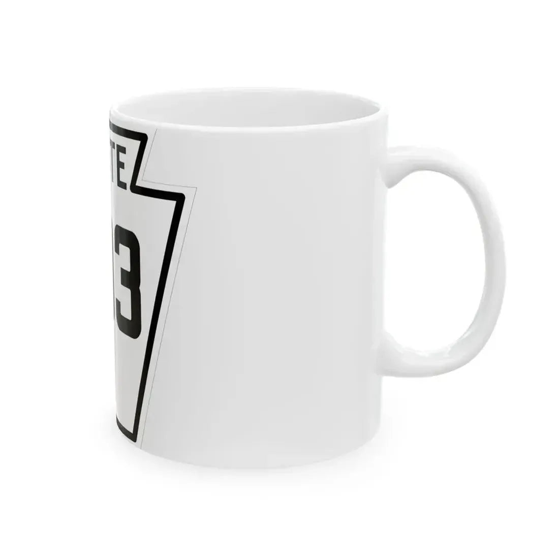PA-203 1926 (Pennsylvania) (Road Sign) White Coffee Mug - Go Mug Yourself