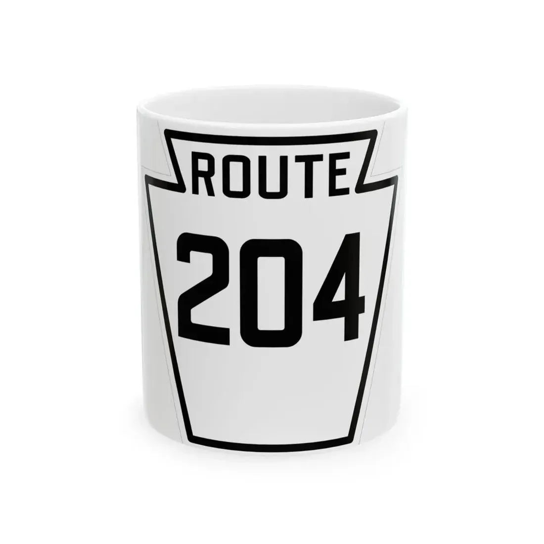 PA-204 1926 (Pennsylvania) (Road Sign) White Coffee Mug 11oz - Go Mug Yourself