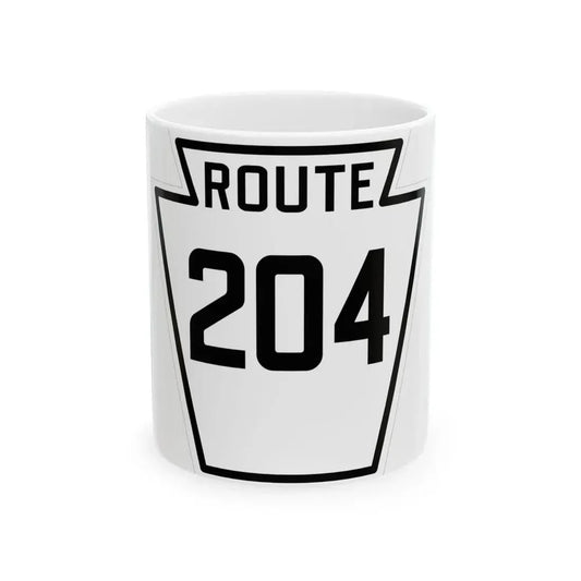 PA-204 1926 (Pennsylvania) (Road Sign) White Coffee Mug 11oz - Go Mug Yourself