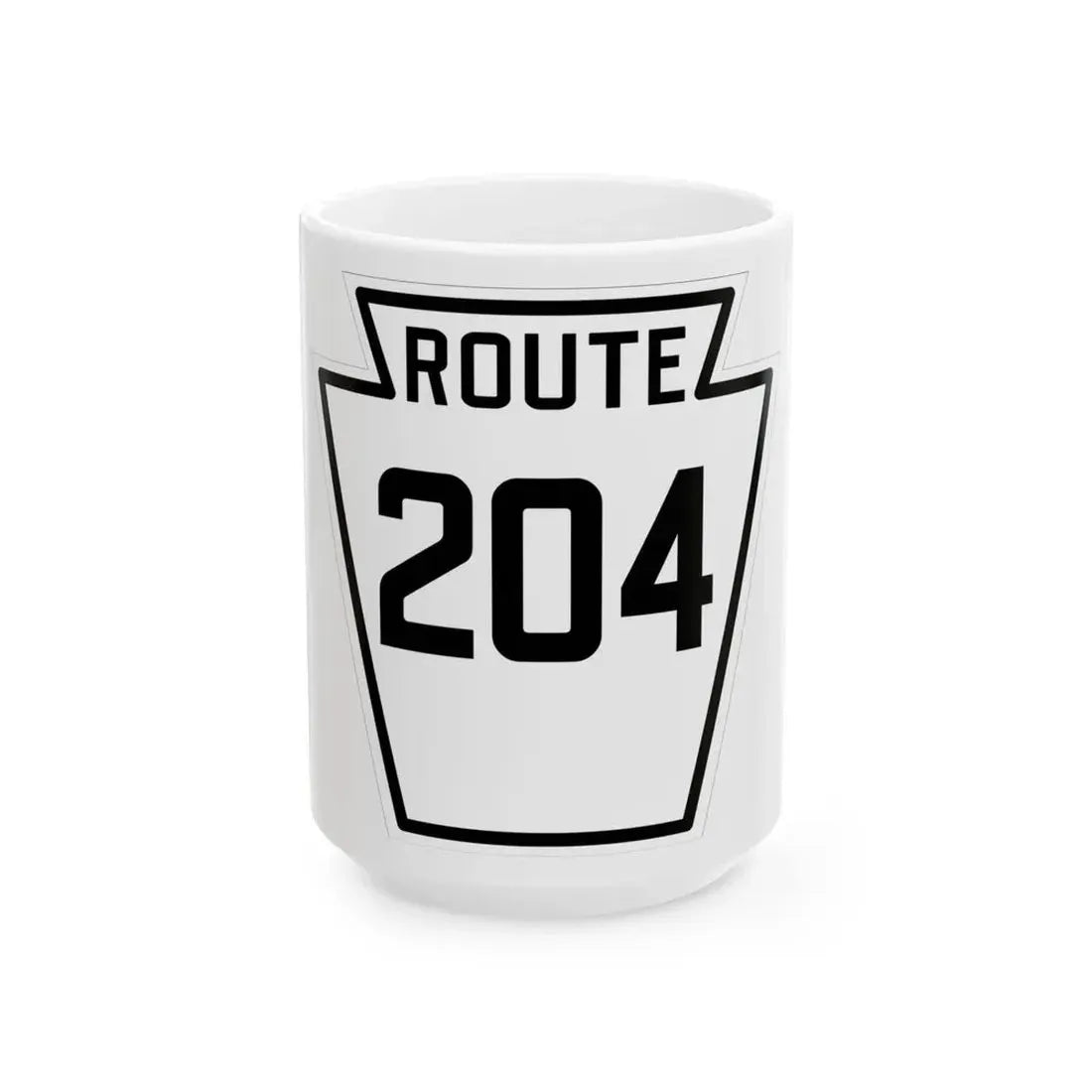 PA-204 1926 (Pennsylvania) (Road Sign) White Coffee Mug 15oz - Go Mug Yourself