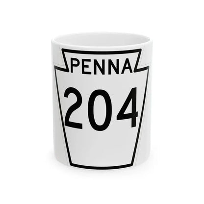 PA-204 1948 (Pennsylvania) (Road Sign) White Coffee Mug 11oz - Go Mug Yourself