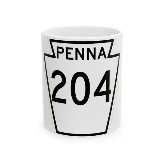PA-204 1948 (Pennsylvania) (Road Sign) White Coffee Mug 11oz - Go Mug Yourself