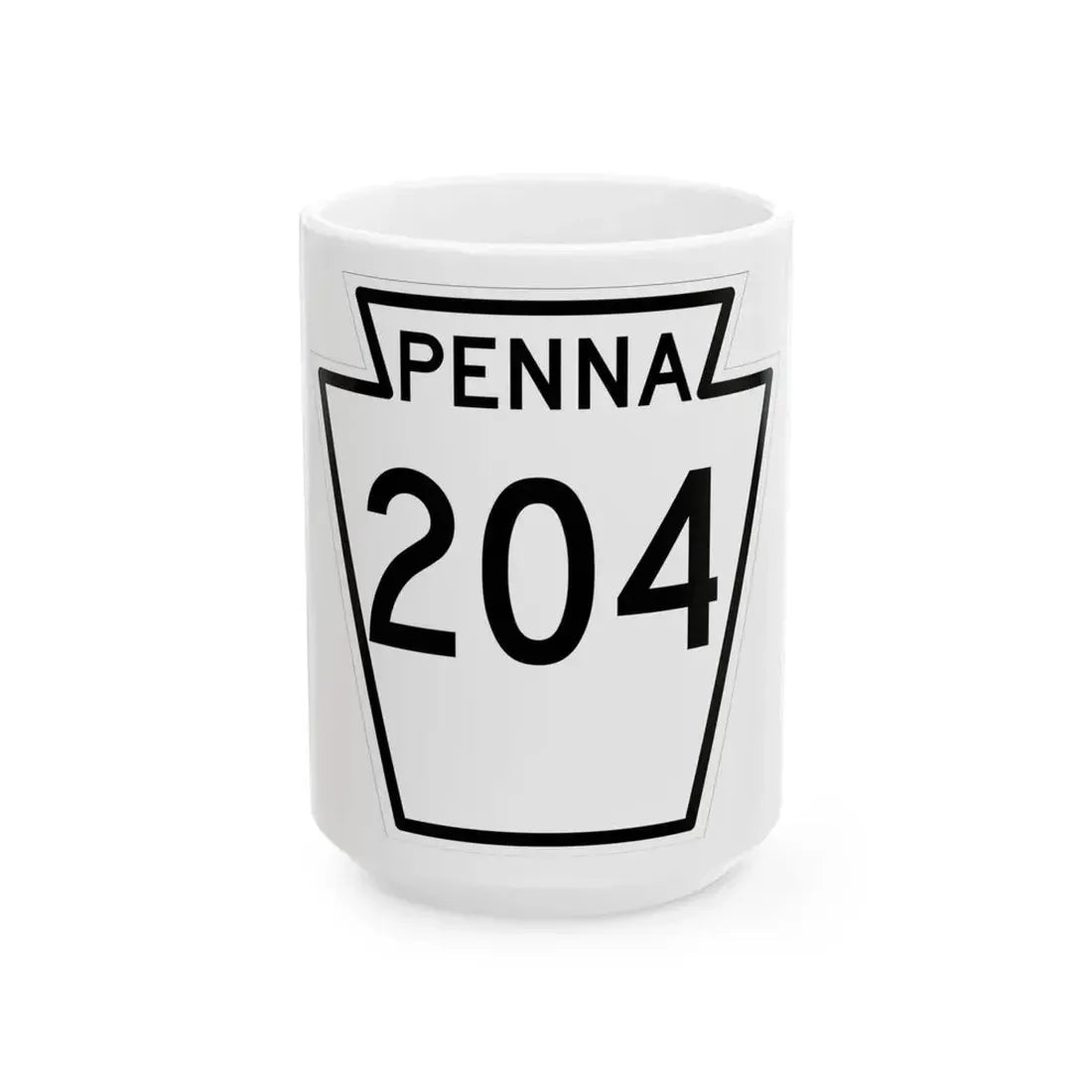 PA-204 1948 (Pennsylvania) (Road Sign) White Coffee Mug 15oz - Go Mug Yourself