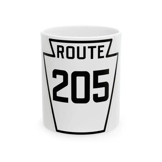 PA-205 1926 (Pennsylvania) (Road Sign) White Coffee Mug 11oz - Go Mug Yourself