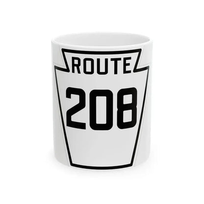 PA-208 1926 (Pennsylvania) (Road Sign) White Coffee Mug 11oz - Go Mug Yourself