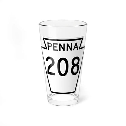 PA-208 1948 (Pennsylvania) (Road Sign) Pint Glass 16oz 16oz - Go Mug Yourself