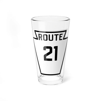 PA-21 1926 (Pennsylvania) (Road Sign) Pint Glass 16oz 16oz - Go Mug Yourself
