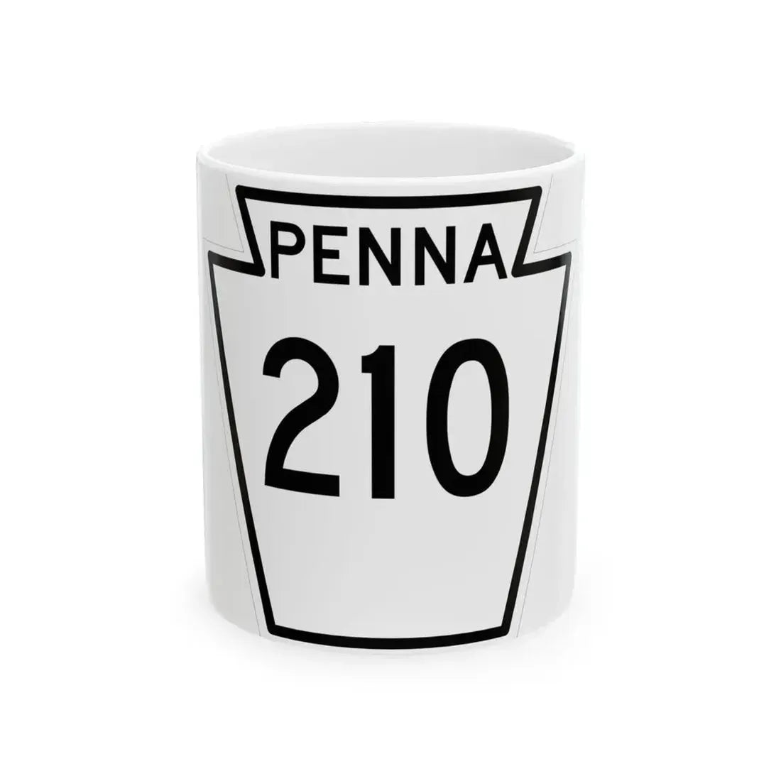 PA-210 1948 (Pennsylvania) (Road Sign) White Coffee Mug 11oz - Go Mug Yourself