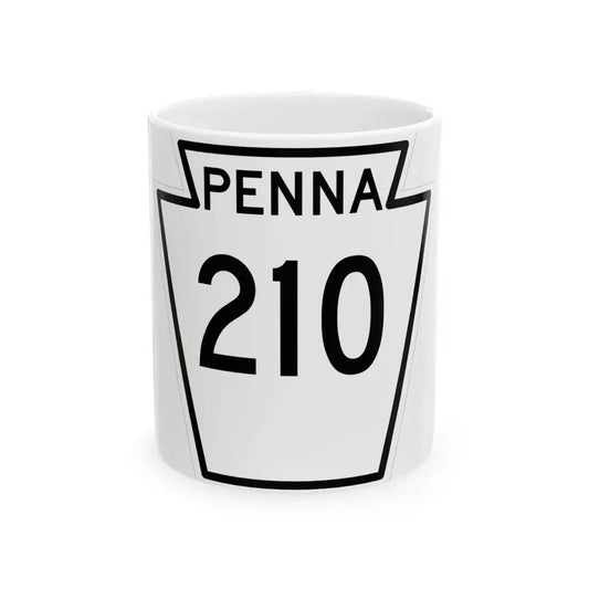 PA-210 1948 (Pennsylvania) (Road Sign) White Coffee Mug 11oz - Go Mug Yourself