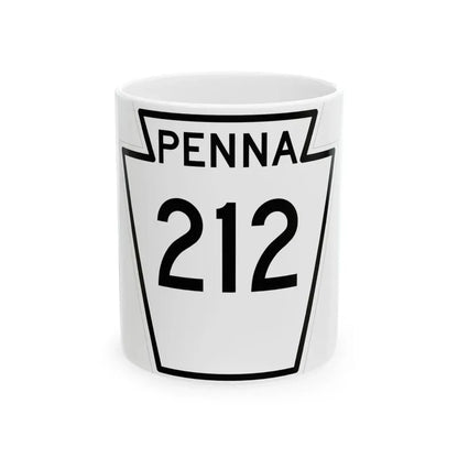 PA-212 1948 (Pennsylvania) (Road Sign) White Coffee Mug 11oz - Go Mug Yourself