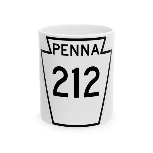 PA-212 1948 (Pennsylvania) (Road Sign) White Coffee Mug 11oz - Go Mug Yourself