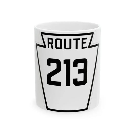 PA-213 1926 (Pennsylvania) (Road Sign) White Coffee Mug 11oz - Go Mug Yourself