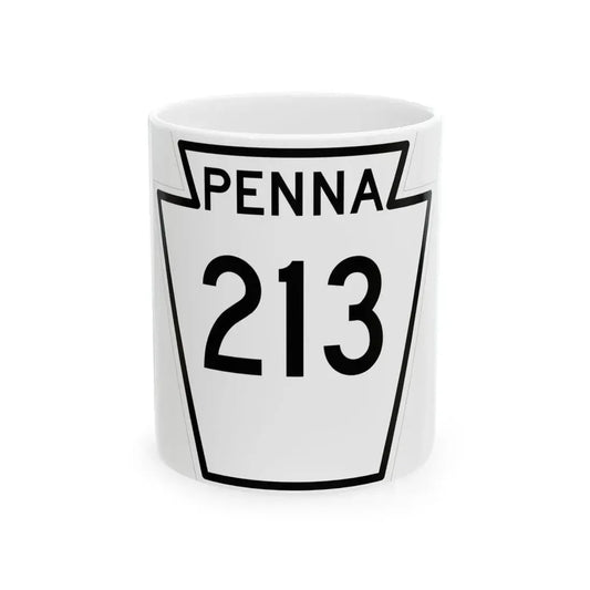 PA-213 1948 (Pennsylvania) (Road Sign) White Coffee Mug 11oz - Go Mug Yourself