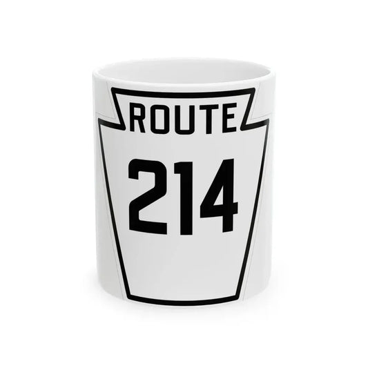 PA-214 1926 (Pennsylvania) (Road Sign) White Coffee Mug 11oz - Go Mug Yourself