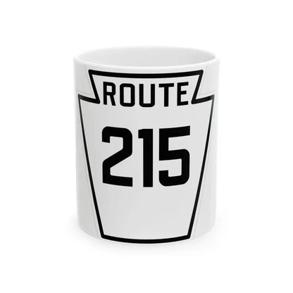 PA-215 1926 (Pennsylvania) (Road Sign) White Coffee Mug 11oz - Go Mug Yourself